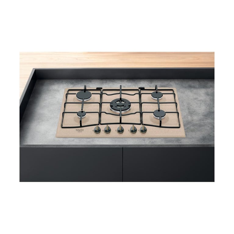 Cuisinière À Gaz Hotpoint PC 750 T (AV) R/HA – 5 Brûleurs, 10500 W - vue 4