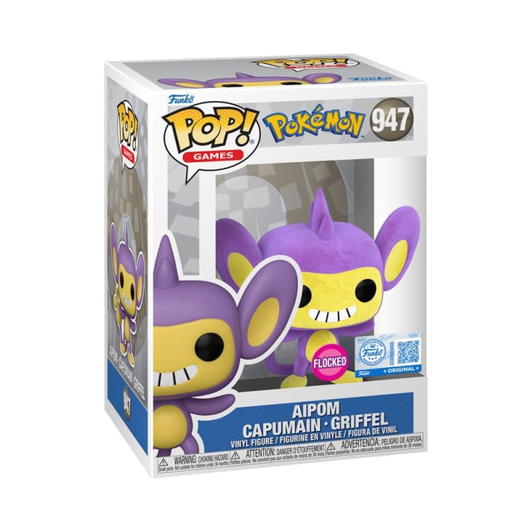 Figurine Funko Pop Games Pokémon Aipom Capumain Griffel - vue 2