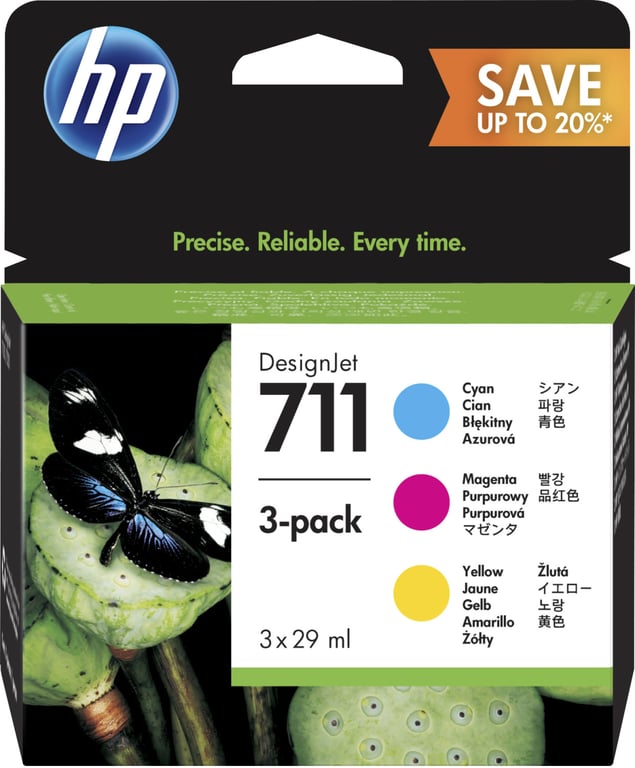 Hp Cartouches d'encre 711 Tricolore - vue 4