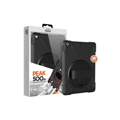 EIGER Peak Funda robusta con soporte giratorio 360° para Apple iPad Mini 6 (2021) Negro 500 m