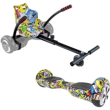 Confezione Hoverboard + kart multicolore - URBANGLIDE - Ruote 6,5 - 550W - 4Ah - Lunghezza regolabile