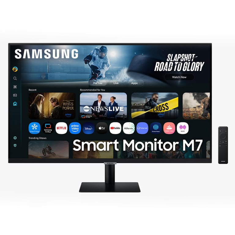 ECRAN 32  SAMSUNG Smart Monitor M7 Noir 3840x2160 VA 4ms 300cd/m² 3000:1 Haut parleurs 2xHDMI 1XUSB-C 3xUSB Pied Inclinable pivot LS32FM702UUXEN - Neuf