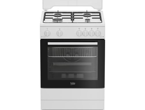 Beko FBG62121WD Cuisinière Gaz Blanc 4 Brûleurs - Neuf
