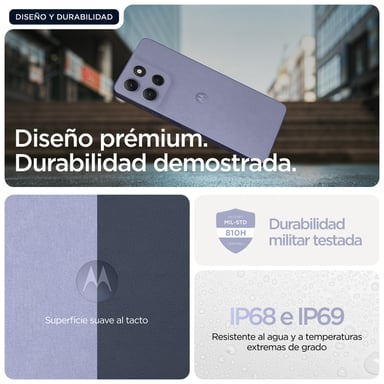 Motorola moto g86 5G 16,9 cm (6.67'') SIM doble Android 15 USB Tipo C 8 GB 256 GB 5200 mAh Lila