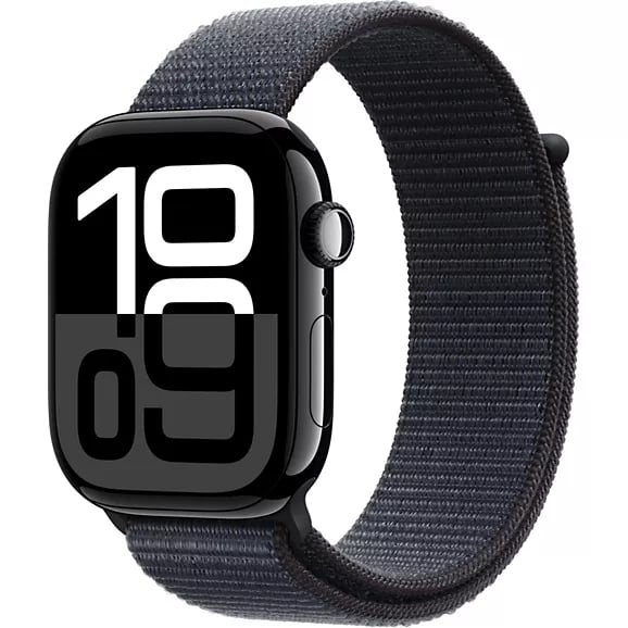 Apple Watch Series 10 (2024) GPS, Boitier Noir de 46mm avec bracelet Textile , Noir - Excellent état