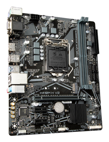 GIGABYTE H410M H V2 carte mère Intel H410 LGA 1200 Socket H5 micro ATX Neuf - vue 2