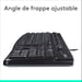 Logitech K120 Corded Keyboard teclado USB ratón incluido AZERTY Francés Negro