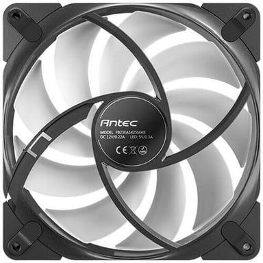 Antec TQ 140 ARGB_3PK Carcasa del ordenador Ventilador 14 cm Gris, Negro 3 pieza(s)