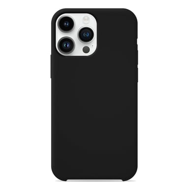 Coque silicone unie Soft Touch Noir compatible Apple iPhone 14 Pro