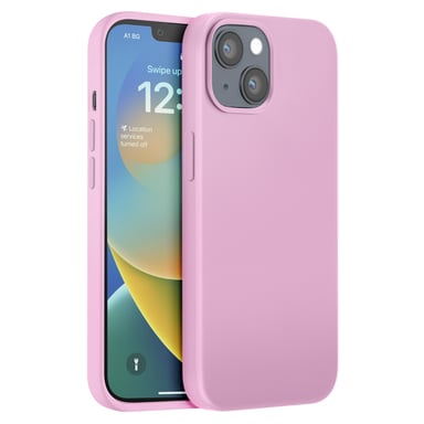 Coque pour iPhone 14 Édition Color Skin en TPU avec Intérieur Doux Rose clair