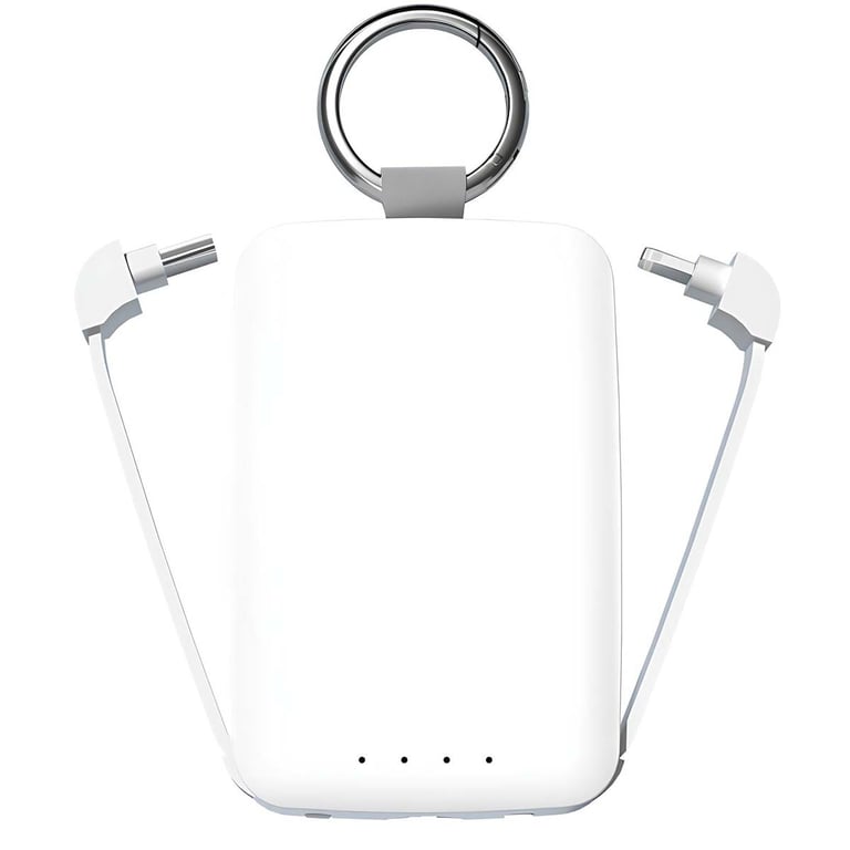 Jaym Batterie de Secours 4000mAh Ultra compacte avec Porte clés et 2 mini Câbles