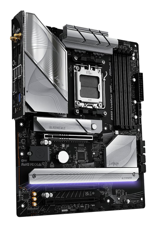 ASROCK Carte Mère B850 LiveMixer WiFi AMD AM5 Neuf - vue 2