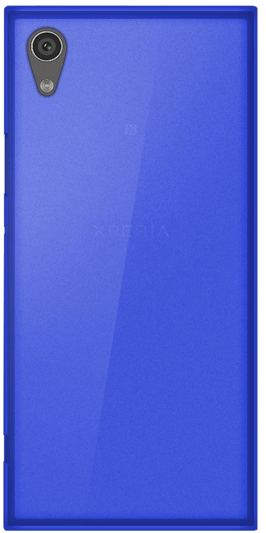 Coque silicone unie compatible Givré Bleu Sony Xperia XA1