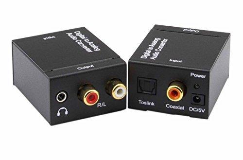 Convertidor de audio digital a analógico DAC Convertidor óptico a RCA Convertidor L/R