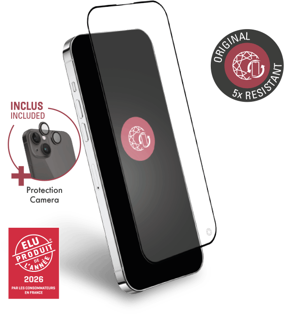 Pack verre trempé + caméra lens Forceglass iPhone 15 - vue 2