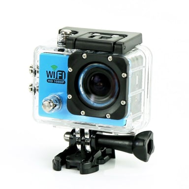 Camera Embarquée Sports Wi-Fi LCD Caisson Étanche Waterproof Full HD Bleue 8 Go YONIS