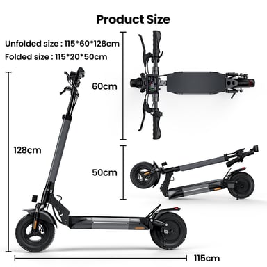 Patinete eléctrico para adultos iScooter W9, 48 V, 14 Ah, 1000 W, 45 km/h, freno de disco, freno electrónico, BMS, neumáticos de 25 cm de ancho