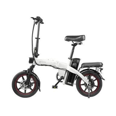 DYU A5 14'' Bicicletta elettrica pieghevole 25km/h - Motore 350W Batteria 48V7.5Ah Freni a disco - Bianco