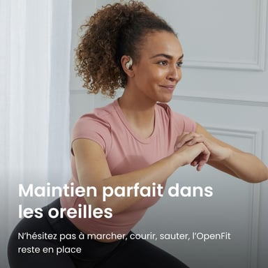 SHOKZ OpenFit Auricolari senza fili Ganci auricolari Chiamate/Musica/Sport/Tutti i giorni Bluetooth Bianco