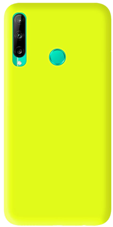 Coque silicone unie compatible Mat Jaune Huawei P40 Lite E