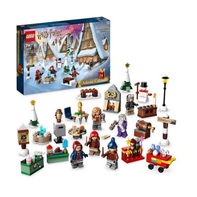 LEGO Harry Potter 76418 Le Calendrier de l'Avent 2023, avec 24 Cadeaux dont 6 Minifigurines du Village de Pré-au-Lard, Cadeau N