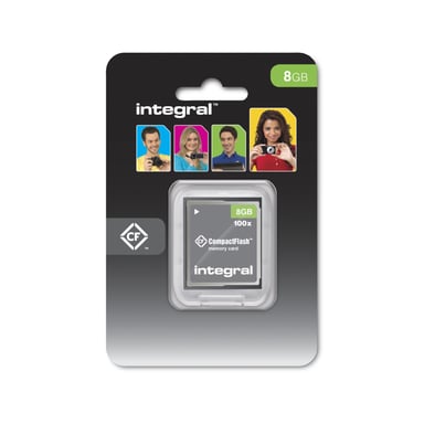 Integral 8GB CompactFlash Card CFast (8GB COMPACT FLASH MEMORY CARD CF 100X TRANSFER INTEGRAL)