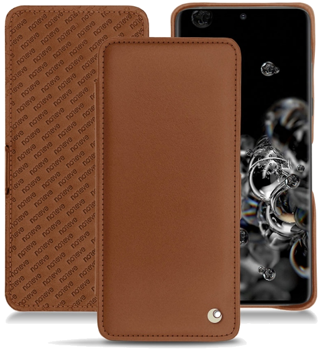 Housse cuir Samsung Galaxy S20+ 5G - Rabat horizontalMarron