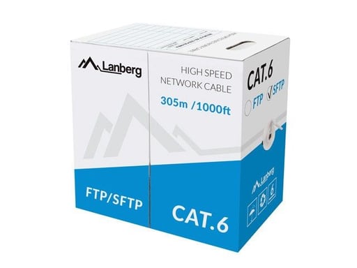 Cavo di rete Lanberg LCU5-21CU-0305-BK Nero 305 m Cat5e U/UTP (UTP)