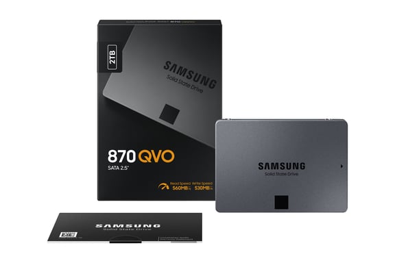 SAMSUNG - Unidad SSD interna - 870 QVO - 2Tb - 2,5'' (MZ-77Q2T0BW)