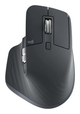 Logitech MX Master 3S, ratón inalámbrico de alto rendimiento con desplazamiento ultrarrápido, Ergo, 8000 DPI, seguimiento sobre cristal, clics discret