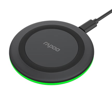 Rapoo XC110 Smartphone, Tablette Noir USB Recharge sans fil Charge rapide Intérieure