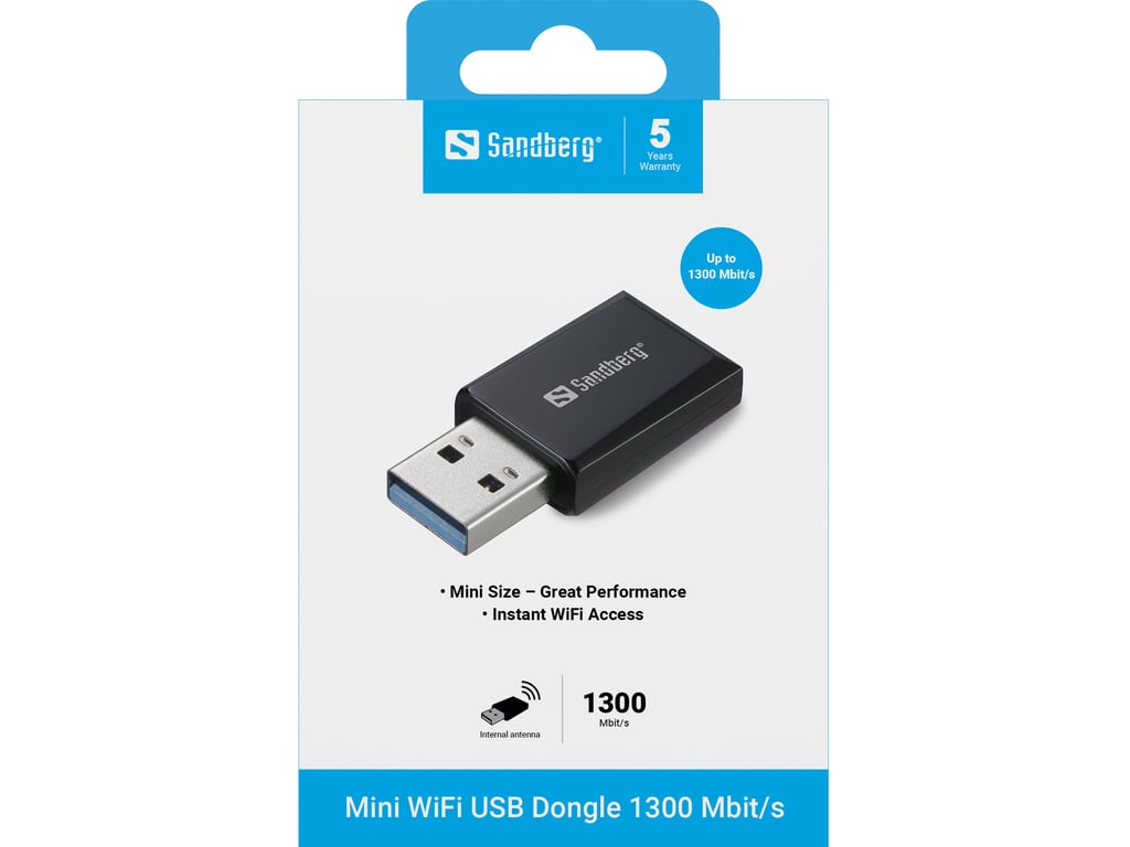 Sandberg Mini Wifi Dongle 1300 Mbit/ - vue 4