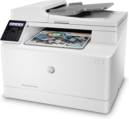 Stampante multifunzione HP Color LaserJet Pro M183fw, stampa, copia, scansione, fax, alimentatore automatico di documenti da 35 fogli; efficienza energetica; sicurezza migliorata; Wi-Fi a doppia banda