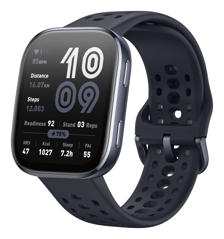 Amazfit Bip 6 Black 5 cm (1.97 ) AMOLED Numérique 390 x 450 pixels Écran tactile Noir GPS (satellite) - Neuf