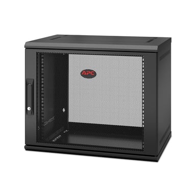 APC NetShelter WX AR109SH4 - 9U, armoire de brassage 19 pouces, montage mural, pré-assemblé, profondeur 400 mm