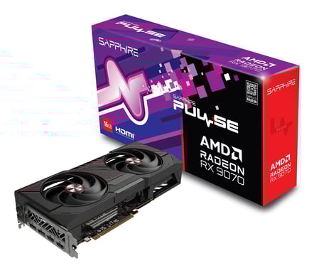 Scheda grafica - PULSE AMD RADEON™ RX 9070 GAMING - 16 GB - Dual HDMI / Dual DP
