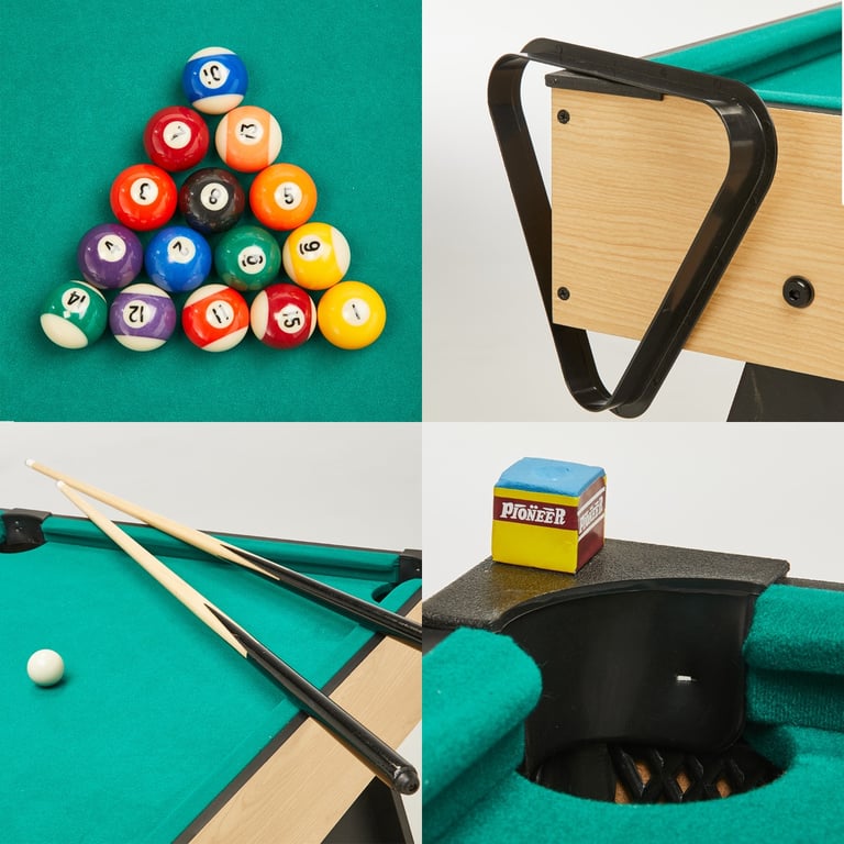 Kangui Table multi jeux 4 en 1 pour toute la famille - Baby-foot - Billard - Ping Pong - Hockey - vue 2