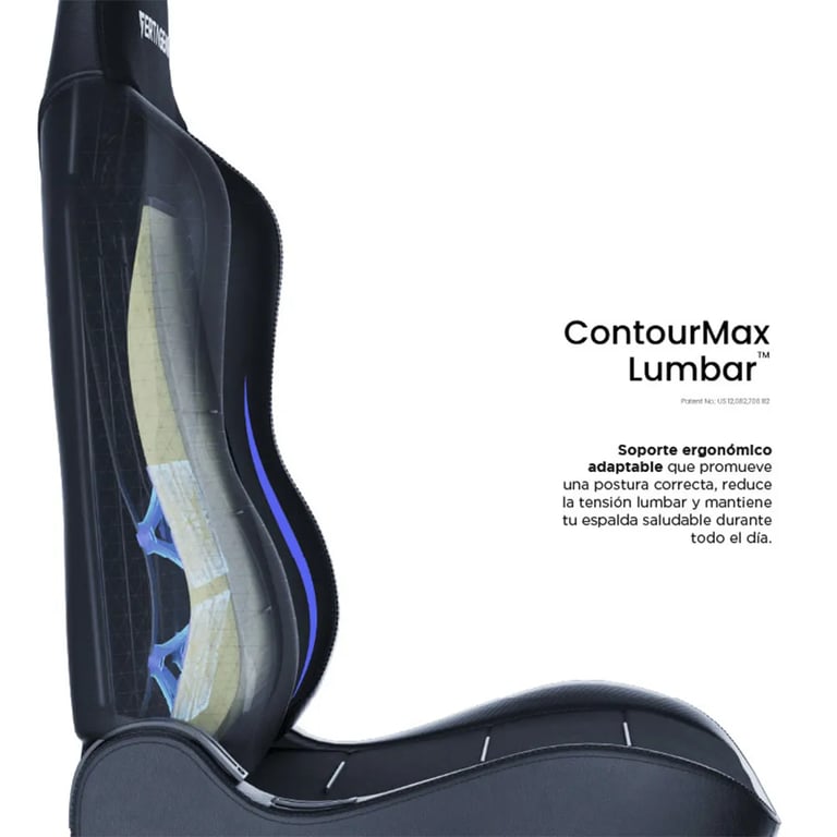 Chaise gaming Vertagear SL3800 HygennX – Ergonomie avancée soutien lombaire ContourMax™ assise ventilée VertaAir™ tissu anti odeurs nanotechnologie Neuf - vue 2
