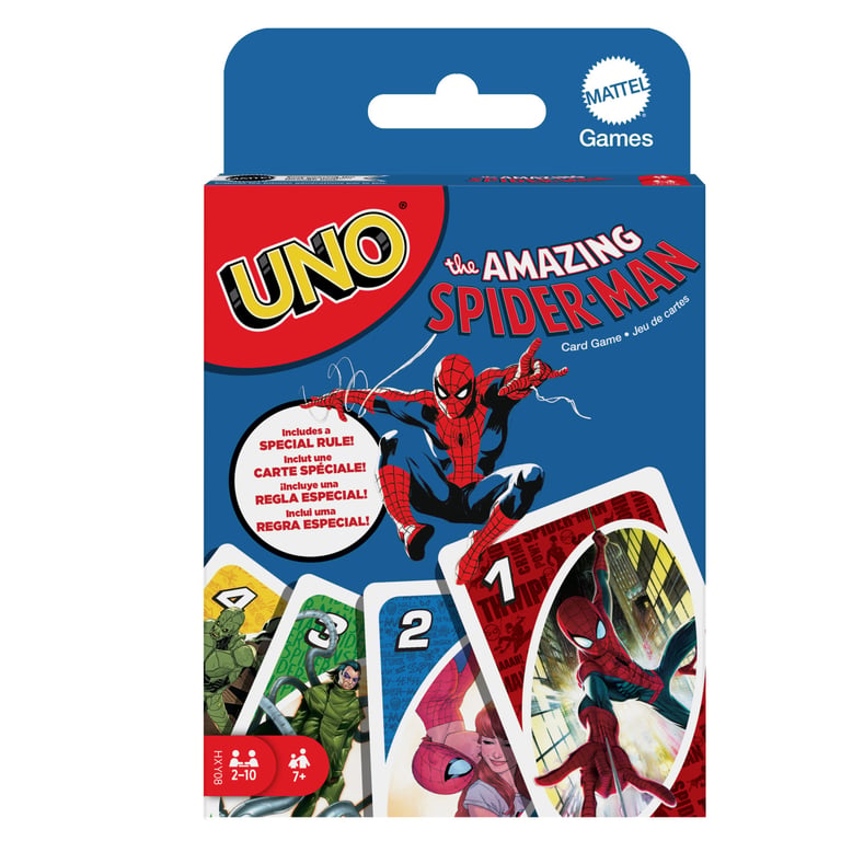 Jeu De Cartes Mattel UNO Spiderman – Thème Marvel Pour Enfants - vue 3