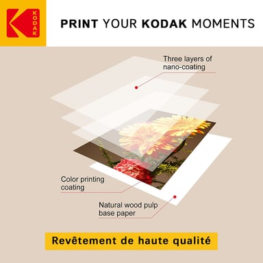 KODAK 9891266  - 25 feuilles de papier photo 230g/m², brillant, Format A4 (21x29,7cm), Impression Jet d'encre