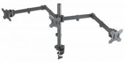 Manhattan 461658 27 Pince Noir support d'écran plat pour bureau (DESK MOUNT 3 SCREENS TO 27IN- - CLAMP 100X100MM 3 PIVOT BLACK)