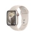 Watch Series 9 GPS + Cellulaire, boitier en aluminium de 41 mm avec boucle en caoutchouc, Beige