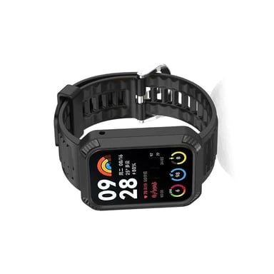 Cinturino per orologio con cornice protettiva per Xiaomi Band 8 Pro Black