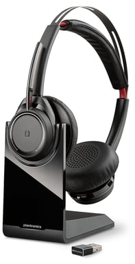 POLY Voyager Focus UC B825 Casque Sans fil Arceau Bureau/Centre d'appels Bluetooth Socle de chargement Noir
