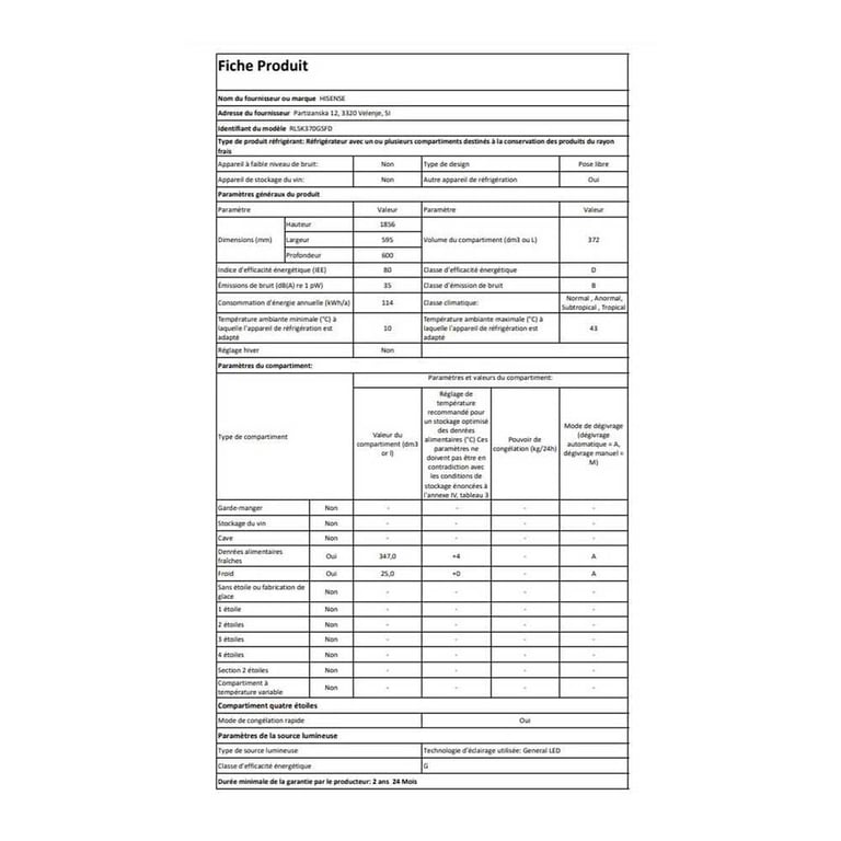 Réfrigérateur 1 Porte Hisense RL5K370GSFD – 372L, NoFrost Multi Air Flow, Connecté - vue 4