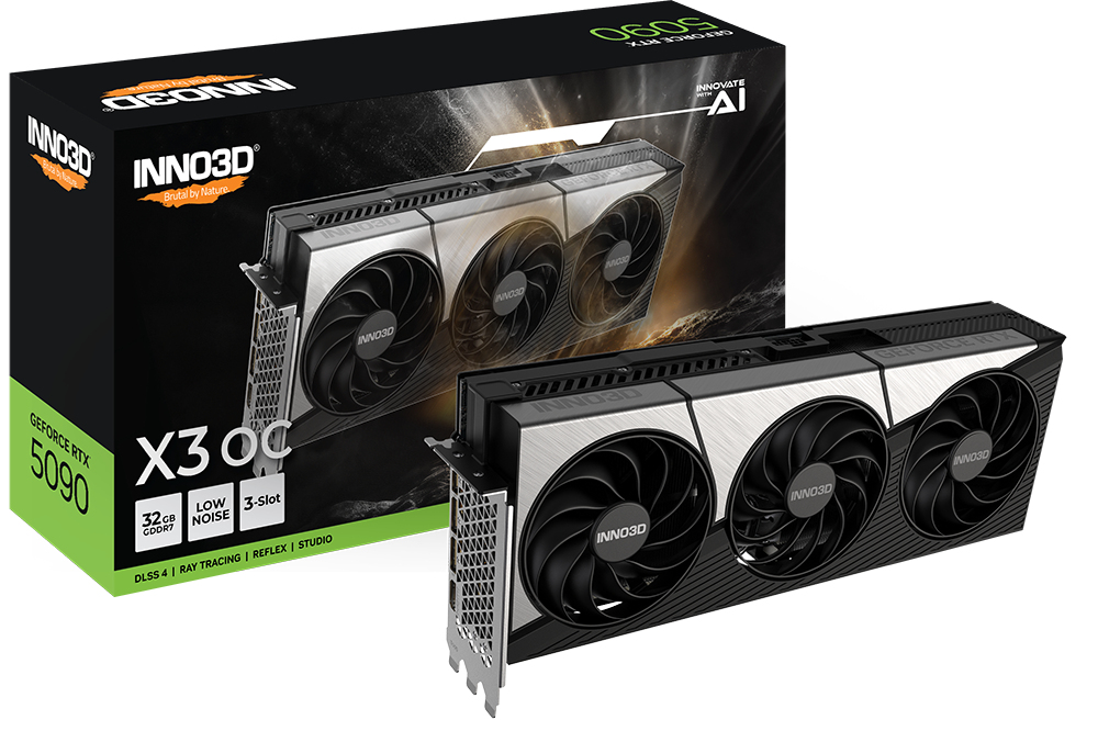 INNO3D GeForce RTX 5090 X3 OC NVIDIA GDDR7 Neuf - vue 3