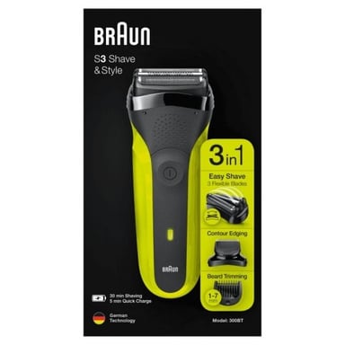 Braun Series 3 81702942 rasoir pour homme Rasoir à grille Tondeuse Noir, Vert