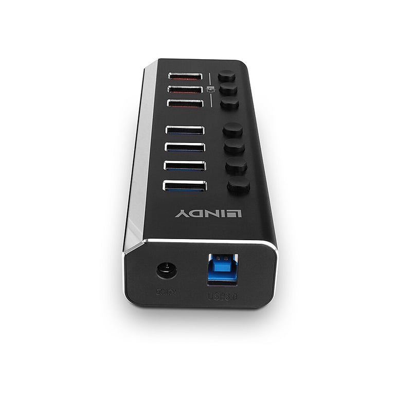 Lindy 43371 hub & concentrateur USB 3.2 Gen 1 3.1 Gen 1 Type B 5000 Mbit/ Neuf - vue 2