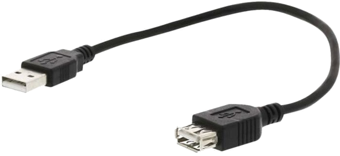 NEDIS USB 2.0 Cable - A Male - A Female - 1.0 m - Noir