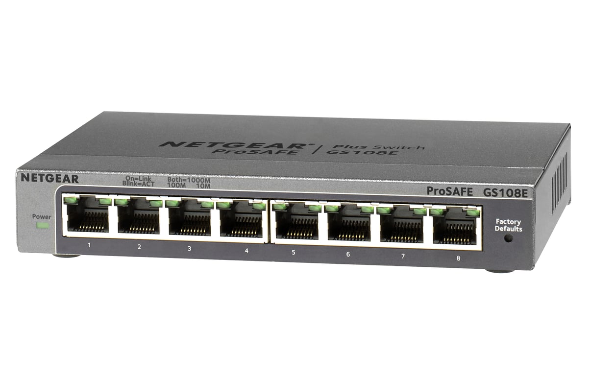 NETGEAR GS108E Géré Gigabit Ethernet 101001000 Neuf - vue 8